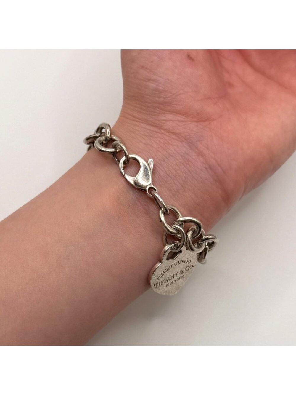 Tiffany & Co. Heart Tag Charm Bracelet Sterling Silver 925 - Picture 4 of 5